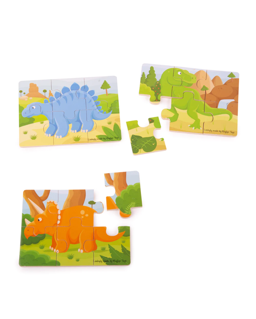 PUZZLE DE SEIS PIEZAS - DINOSAURIOS