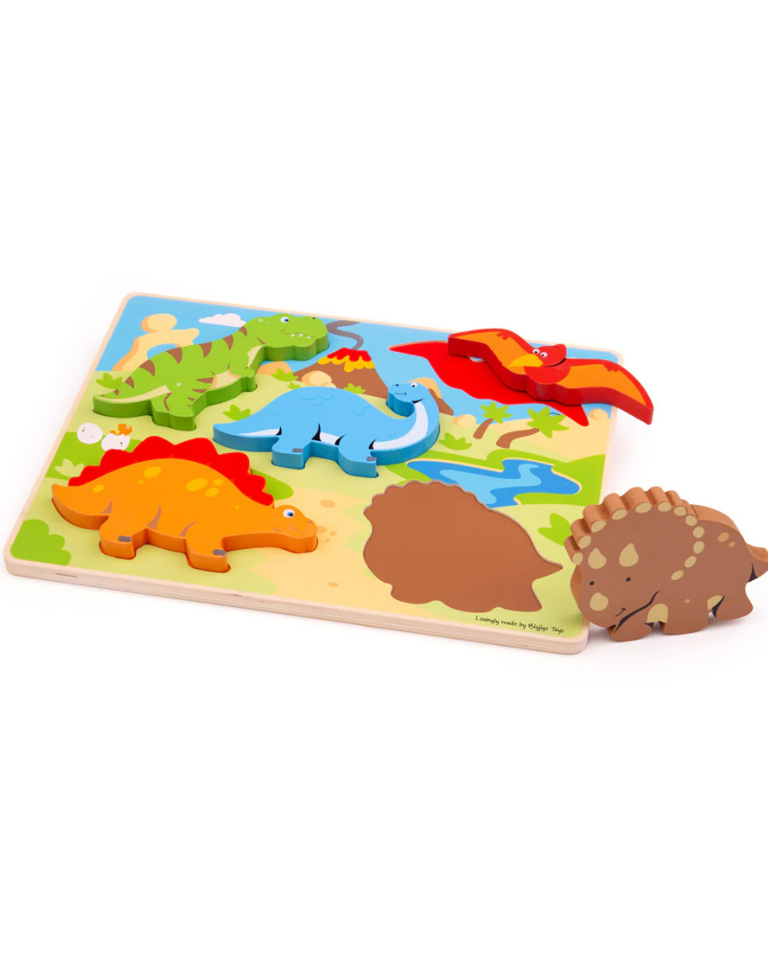 Piezas gruesas y extraíbles - Dinosaurios