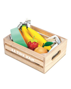 CAJA DE MADERA CON FRUTAS