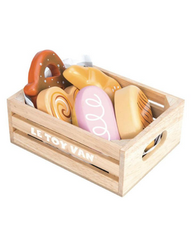 CAJA DE MADERA DE PANES Y DULCES