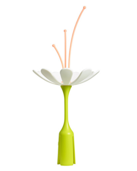 ACCESORIO FLOR CORAL Y BLANCO