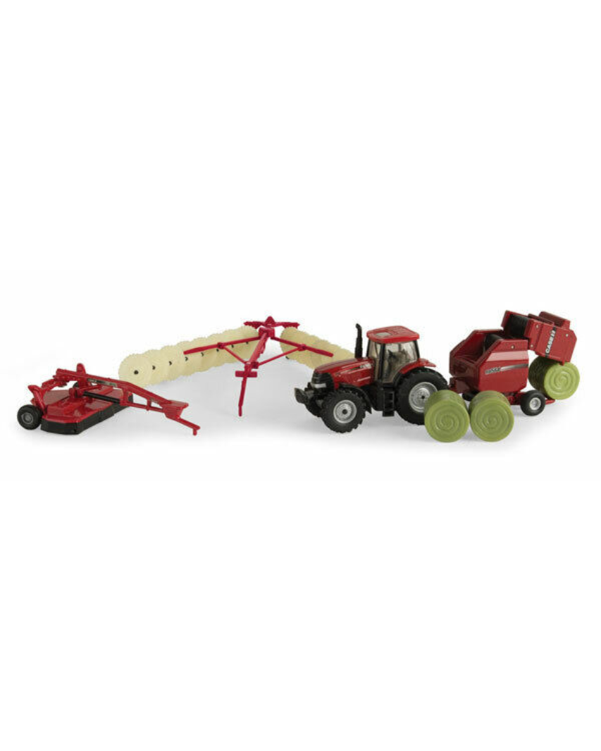 CASE IH SET DE HENO DE 4PC ESCALA 1/64